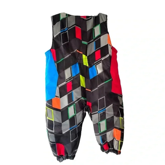OBERMEYER NWOT MAX BIB WINTER PANT MULTI COLOR BLOCK | 6 MOS - 12 MOS - Picture 4 of 10